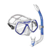 Combo de snorkel Ridley Azul-Blanco-Transparente Mares 411793SFBLWCL