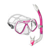 Combo de snorkel Ridley Rosa-Blanco-Transparente Mares 411793SFPKWCL