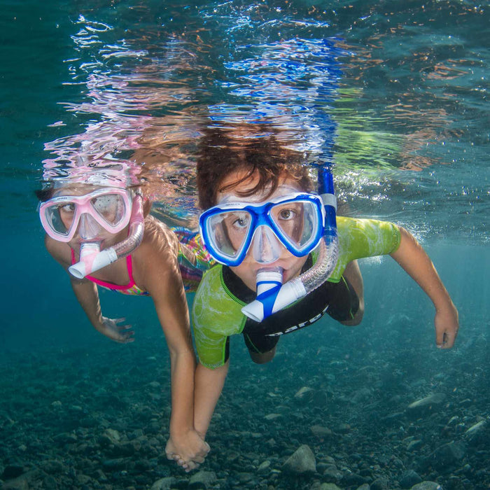 Kit de snorkeling Trygon Enfants Bleu-Blanc-Transparent 8-14 ans Mares 411794BLWCL
