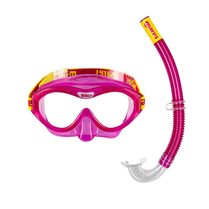 Set snorkeling Dilly Bambini Giallo-Rosa 4-7 anni Mares 411795GUYLPK