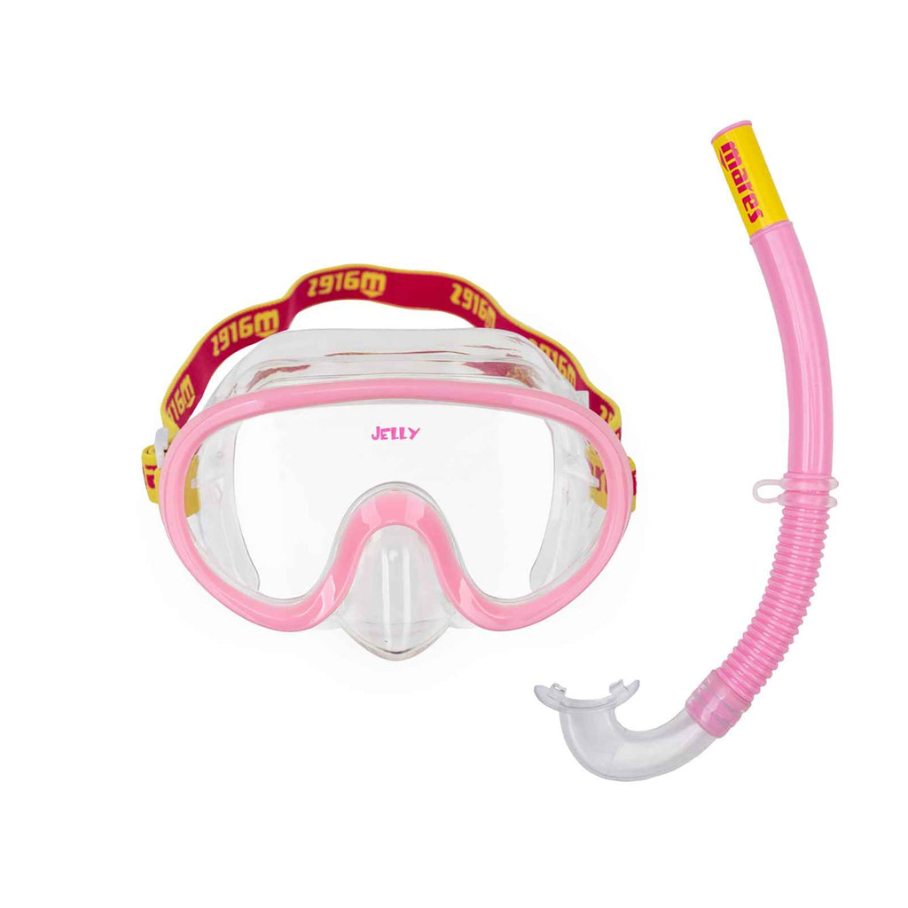 Set snorkeling Jelly Kids rosa-giallo-trasparente 4-7 anni Mares 411797GUPKYCL