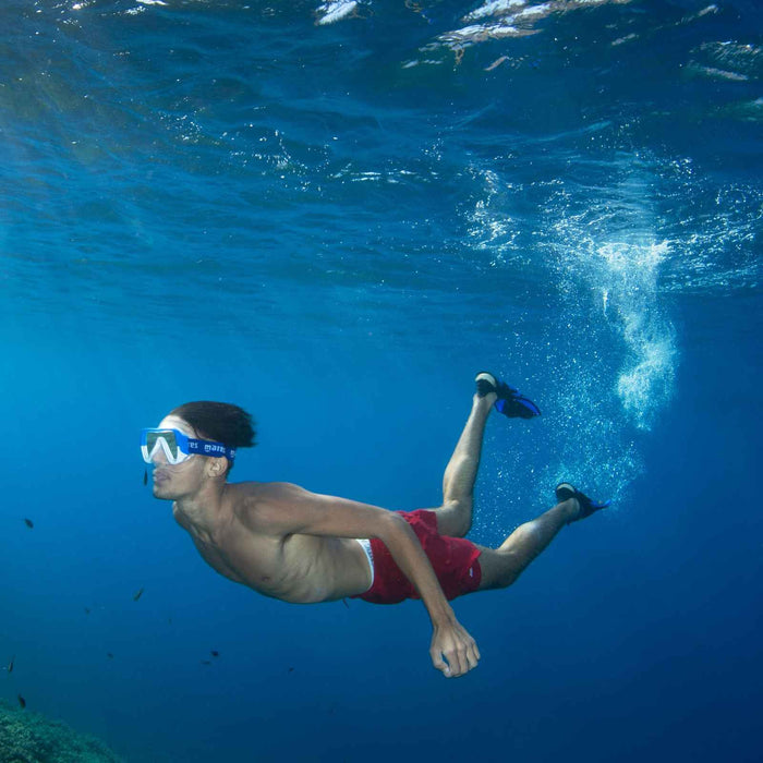 Set snorkeling Keewee Blu-Bianco-Trasparente Mares 411810SFBLWCL