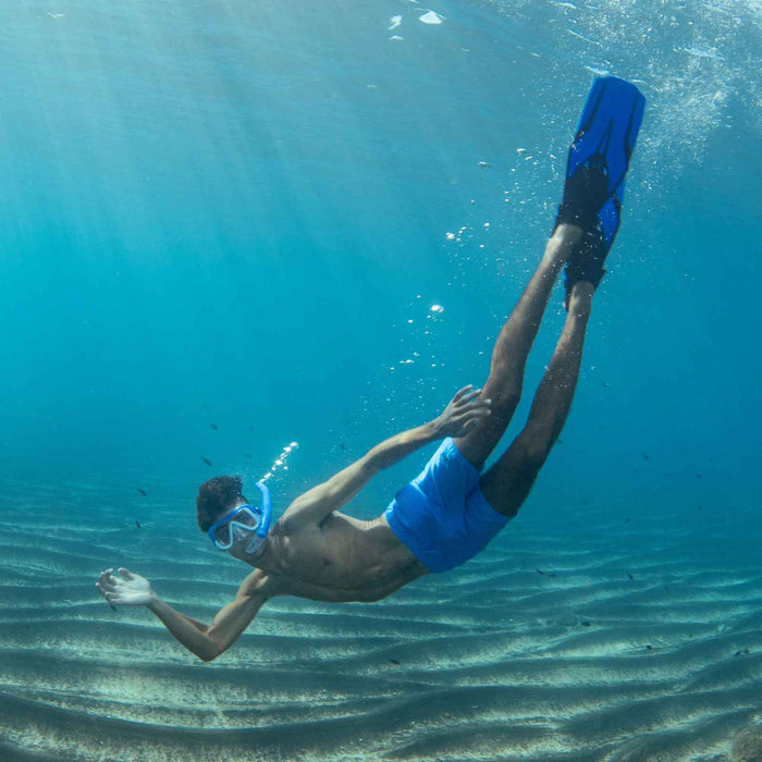 Set snorkeling Keewee Blu-Bianco-Trasparente Mares 411810SFBLWCL