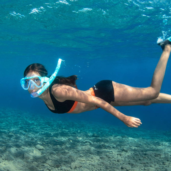 Set snorkeling Keewee Acqua-Bianco-Trasparente Mares 411810SFMTWCL