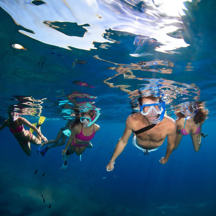 Set snorkeling Keewee Acqua-Bianco-Trasparente Mares 411810SFMTWCL