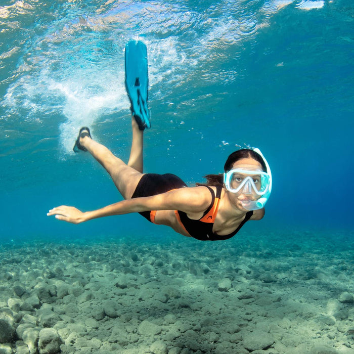 Set snorkeling Keewee Acqua-Bianco-Trasparente Mares 411810SFMTWCL