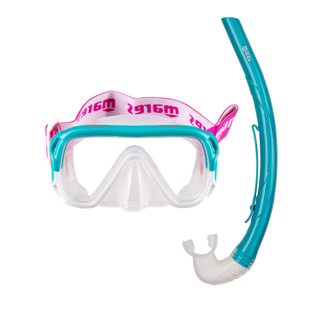 Snorkeling Combo Keewee Kids Aqua-White-Clear 8-14 Years Mares 411811SFAQWCL