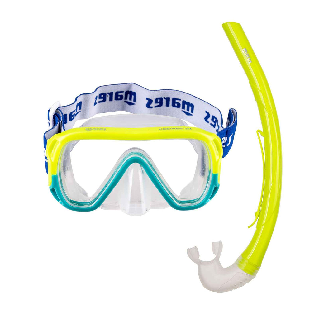 Set snorkeling Keewee Bambini Giallo-Acqua-Trasparente 8-14 anni Mares 411811SFYLACL