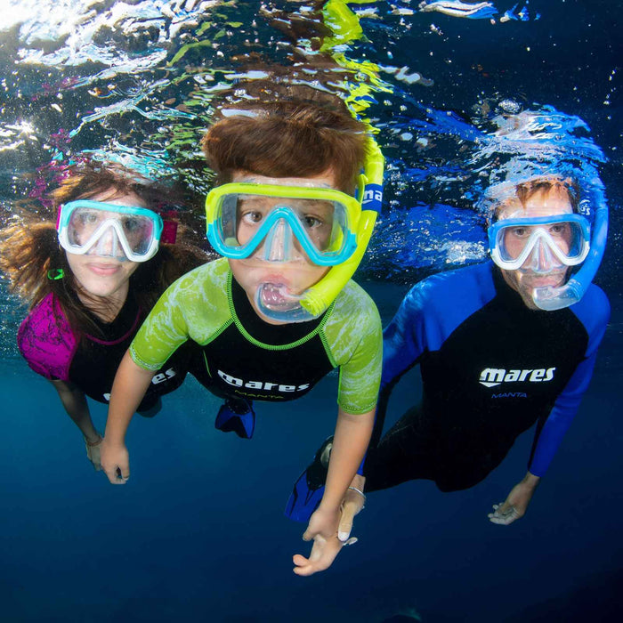 Set snorkeling Keewee Bambini Giallo-Acqua-Trasparente 8-14 anni Mares 411811SFYLACL