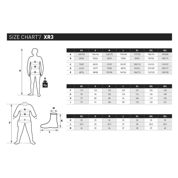 Neoprene Dry Suit Socks Xr3 Black M Mares 412034M