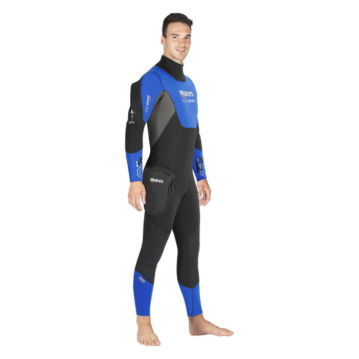 Full Wetsuit Ice Skin Man 7mm Black-Blue Size 3-M Mares 412102S3