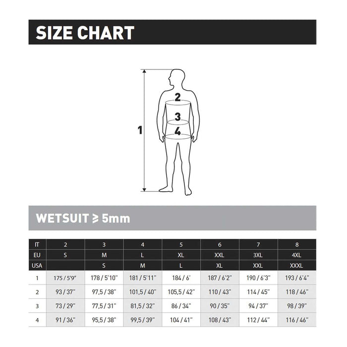 Full Wetsuit Ice Skin Man 7mm Black-Blue Size 3-M Mares 412102S3