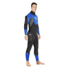 Combinaison intégrale Ice Skin Homme 7 mm Noir-Bleu Taille 7-XXL Mares 412102S7
