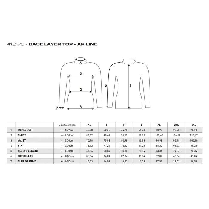 Camiseta interior capa base negro-blanco XS Mares 412173XS