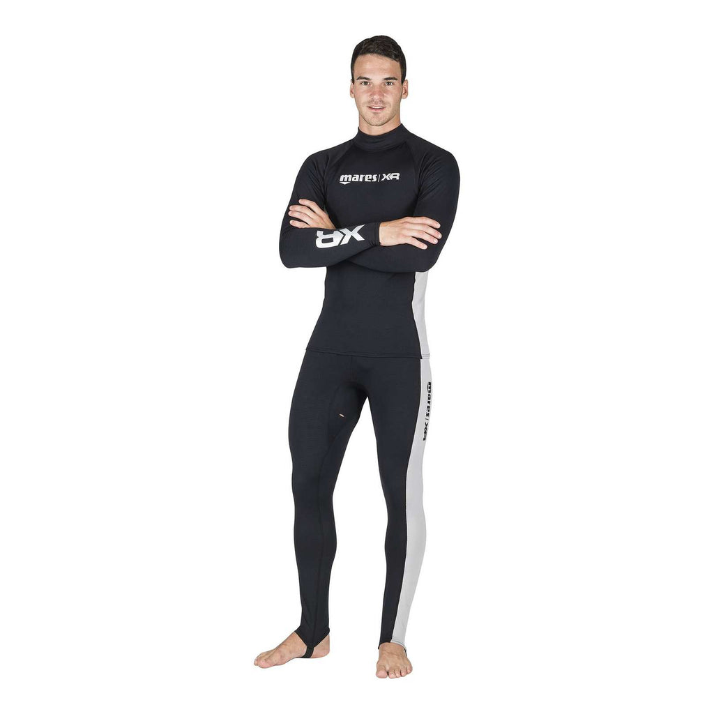 Pantalon de sous-combinaison couche de base noir-blanc XXXL Mares 4121743XL