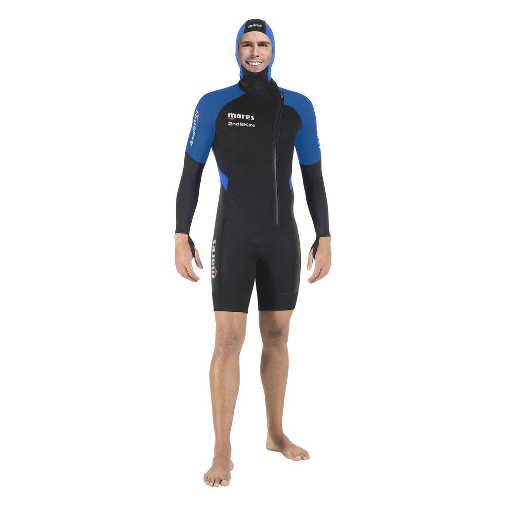 Short Wetsuit 2nd Skin Shorty Man Black-Blue Size 2-S Mares 412371S2