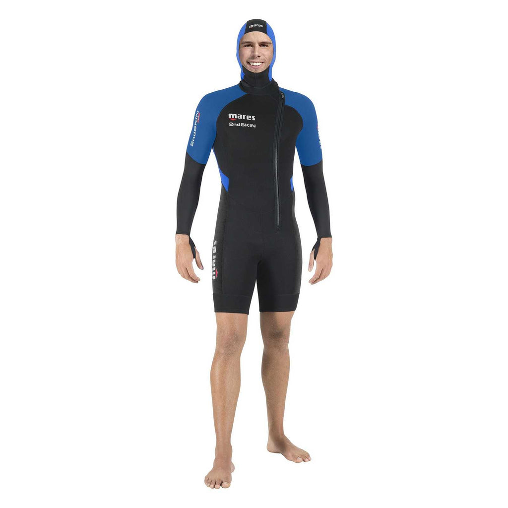 Short Wetsuit 2nd Skin Shorty Man Black-Blue Size 7-XXL Mares 412371S7