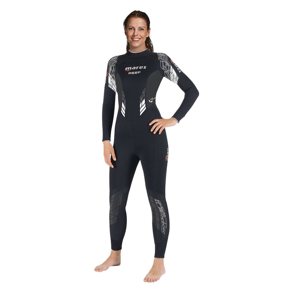 Combinaison intégrale Reef femme 3 mm noir-gris-blanc taille 3-M Mares 412383S3