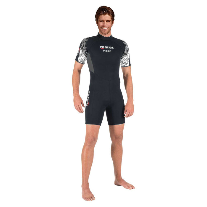 Shorty Reef homme 2,5 mm noir-gris-blanc taille 2-S Mares 412384S2
