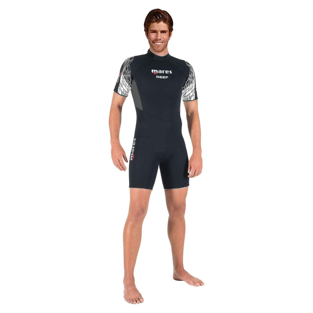 Shorty Reef homme 2,5 mm noir-gris-blanc taille 6-XL Mares 412384S6