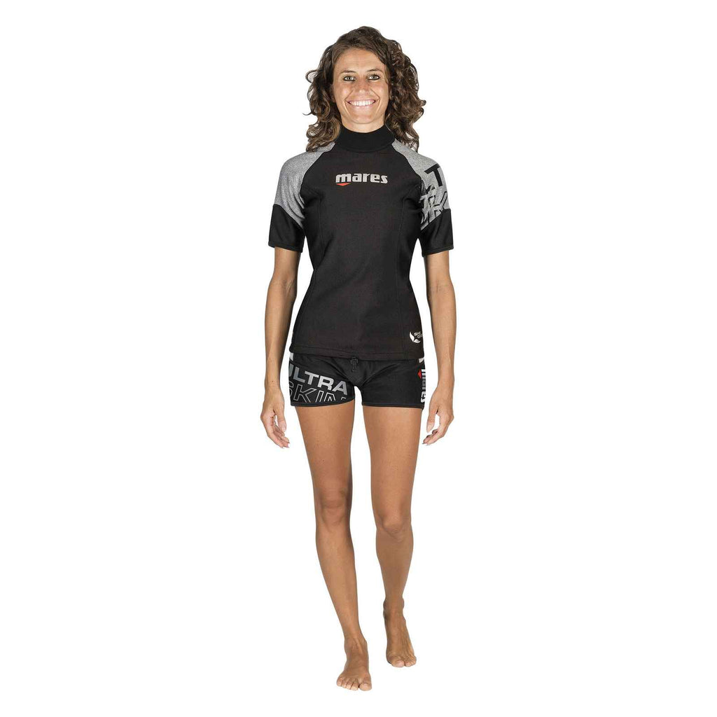 Sottomuta da immersione Ultraskin a maniche corte donna nero-grigio M Mares 412419M