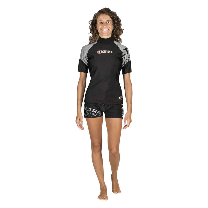 Sottomuta da immersione Ultraskin a maniche corte donna nero-grigio XS Mares 412419XS