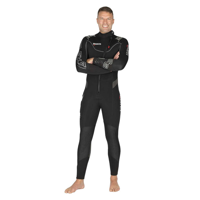 Full Wetsuit Flexa Man 8-6mm Black-Grey L-Long Mares 4124315L