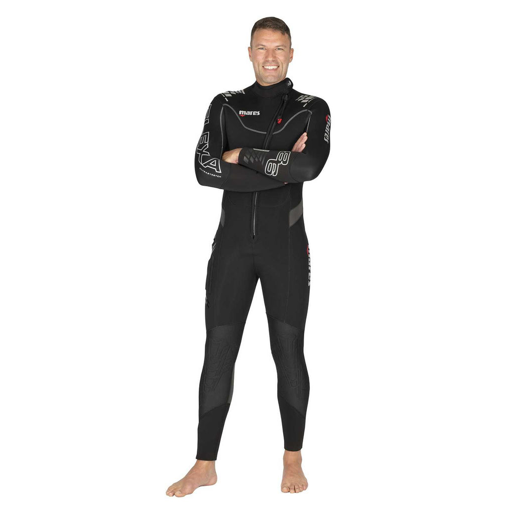 Full Wetsuit Flexa Man 8-6mm Black-Grey L-Double-Wide Mares 4124315W