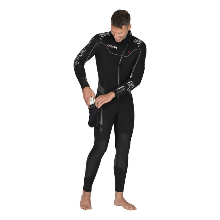 Full Wetsuit Flexa Man 8-6mm Black-Grey L-Double-Wide Mares 4124315W