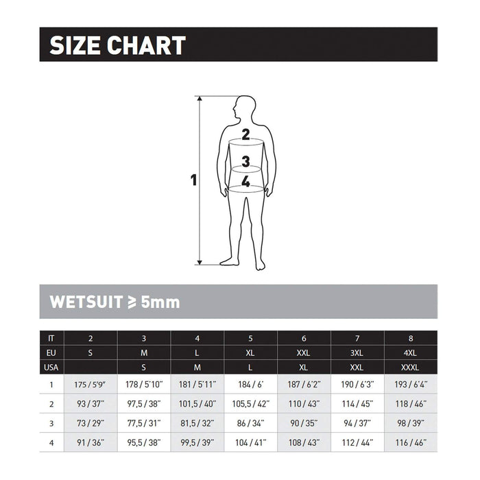 Full Wetsuit Flexa Man 5-4mm Black-Blue ML-Long Mares 4124334L