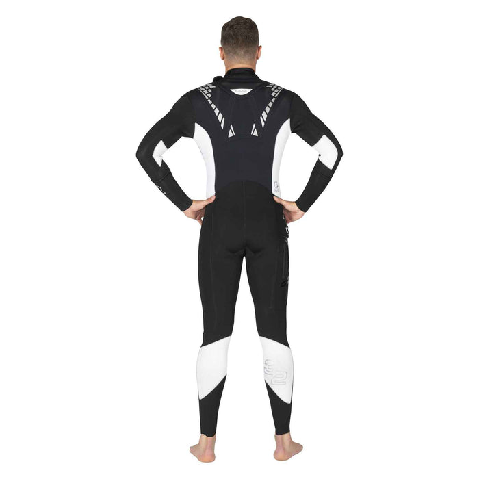 Combinaison intégrale Flexa Homme 3-2 mm Noir-Blanc Taille 4-ML Mares 412435S4