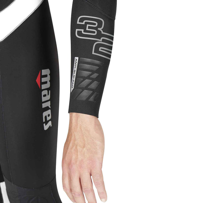 Combinaison intégrale Flexa Homme 3-2 mm Noir-Blanc Taille 4-ML Mares 412435S4