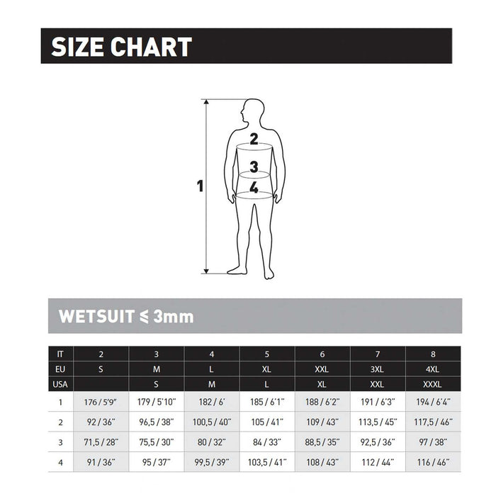 Combinaison intégrale Flexa Homme 3-2 mm Noir-Blanc Taille 7-XXL Mares 412435S7