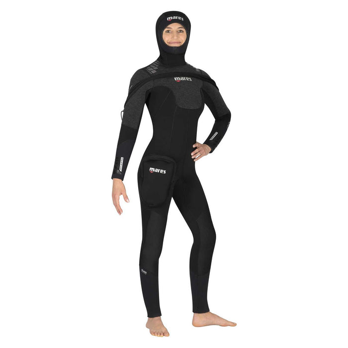 Full Wetsuit Pro Therm Woman 8-7mm Black S-Long Mares 4124382L