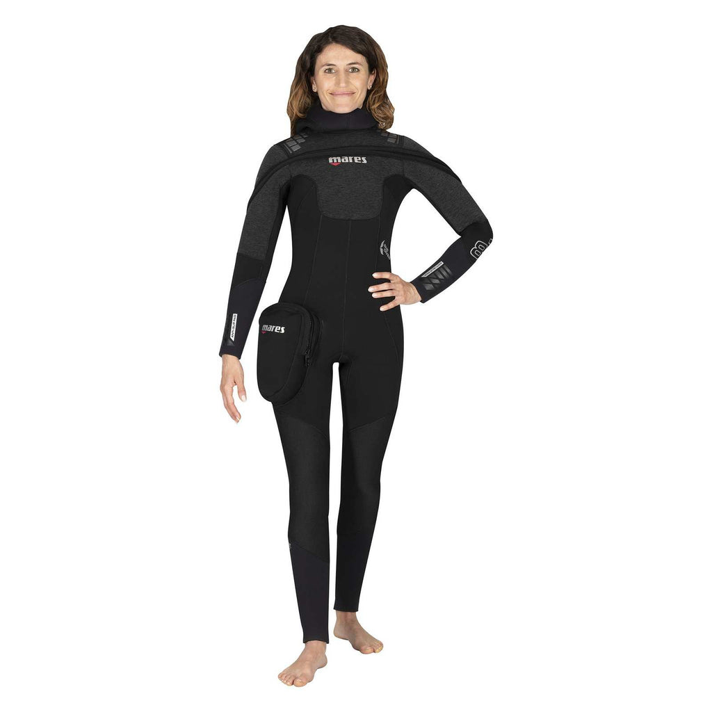 Combinaison intégrale Pro Therm Femme 8-7 mm Noir Taille 1-XS Mares 412438S1