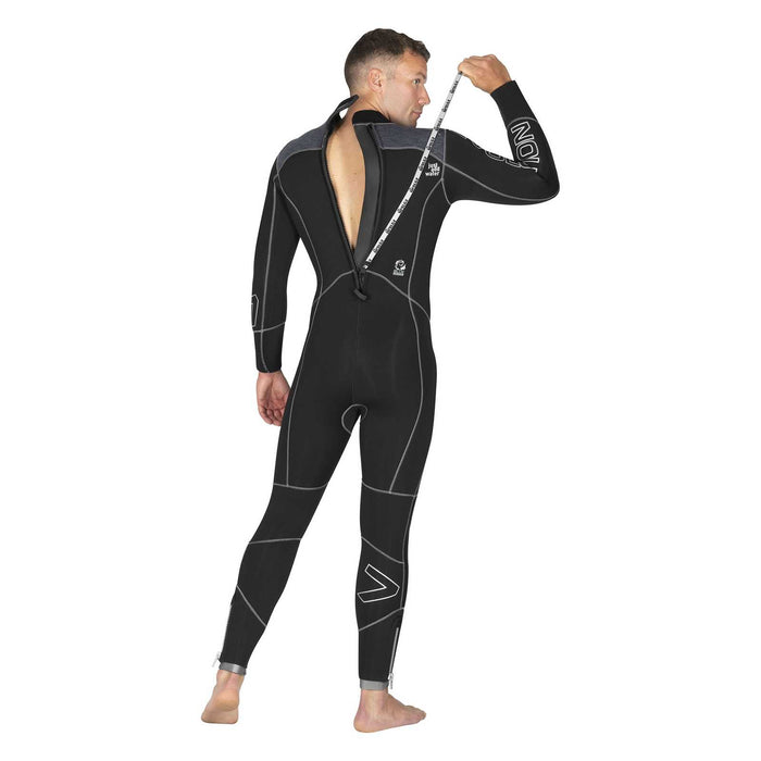 Combinaison humide intégrale Evolution Homme 7 mm Noir-Gris Taille 4-ML Mares 412439S4