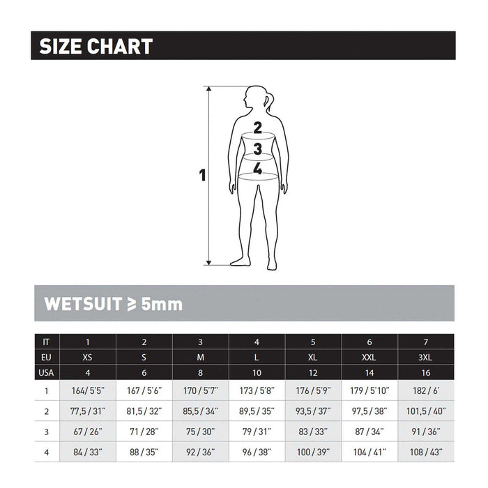 Full Wetsuit Evolution Woman 7mm Black-Grey Size 1-XS Mares 412440S1