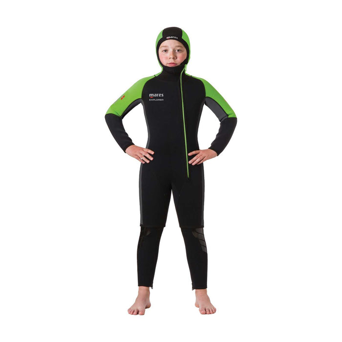 Giacca muta Explorer 5 Bambini Nero-Lime 12 anni Mares 412445-1