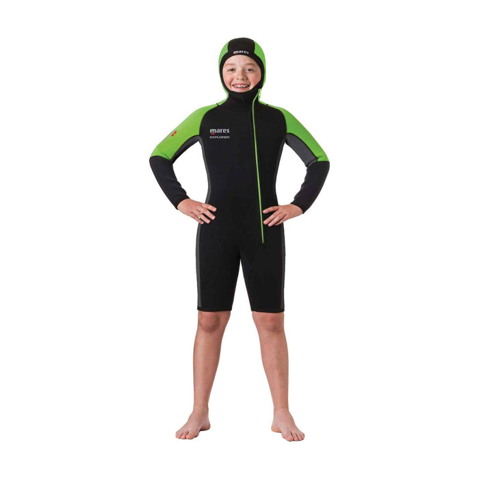 Wetsuit Explorer 5 Jacket Kids Black-Lime 10 Years Mares 412445-2