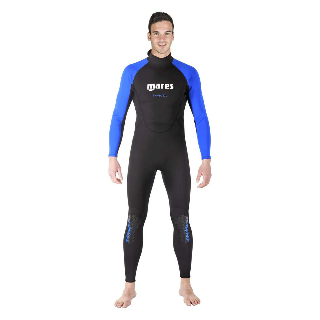 Combinaison intégrale de snorkeling Steamer Manta homme Noir-Bleu Taille 2 Mares 412456S2