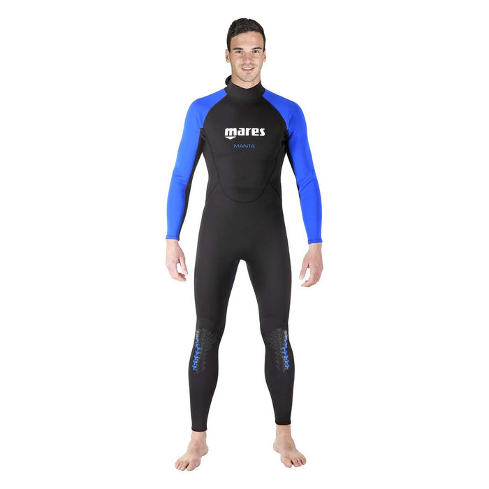 Snorkeling Full Wetsuit Steamer Manta Man Black-Blue Size 5 Mares 412456S5