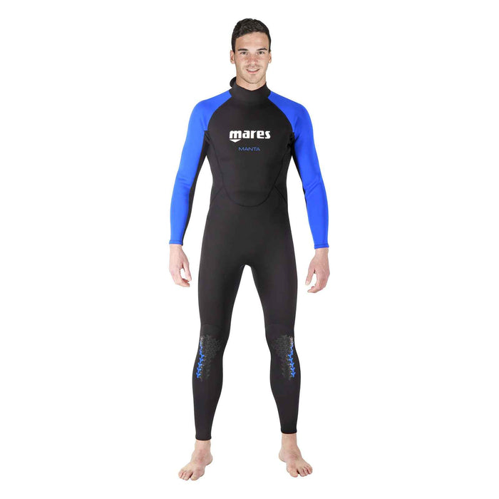 Schnorchel-Nassanzug Steamer Manta Herren Schwarz-Blau Größe 6 Mares 412456S6