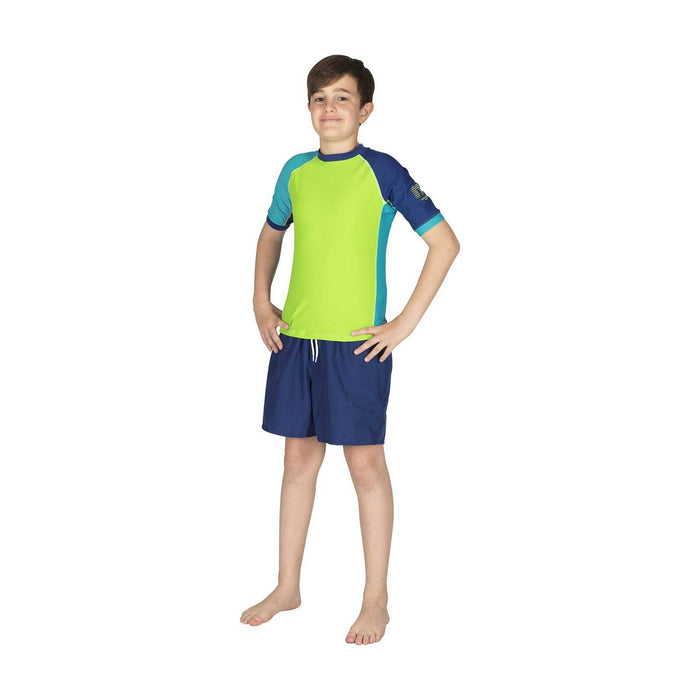 Rashguard Shield Junior LM Bleu-Vert citron XS Mares 412463LMXS