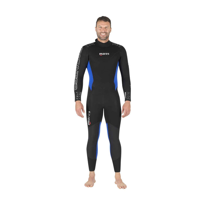 Combinaison intégrale Pioneer homme 5 mm noir-bleu Taille 3-M Mares 412465S3