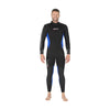 Combinaison intégrale Pioneer homme 5 mm noir-bleu Taille 4-ML Mares 412465S4