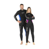 Combinaison intégrale Pioneer homme 5 mm noir-bleu Taille 5-L Mares412465S5