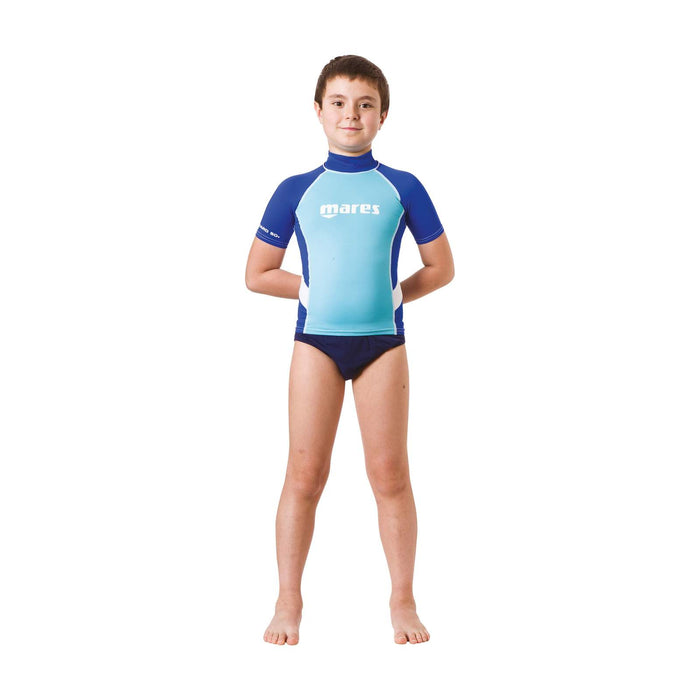 Rash guard bambino manica corta blu XS-8-9 anni Mares 412506XSBL