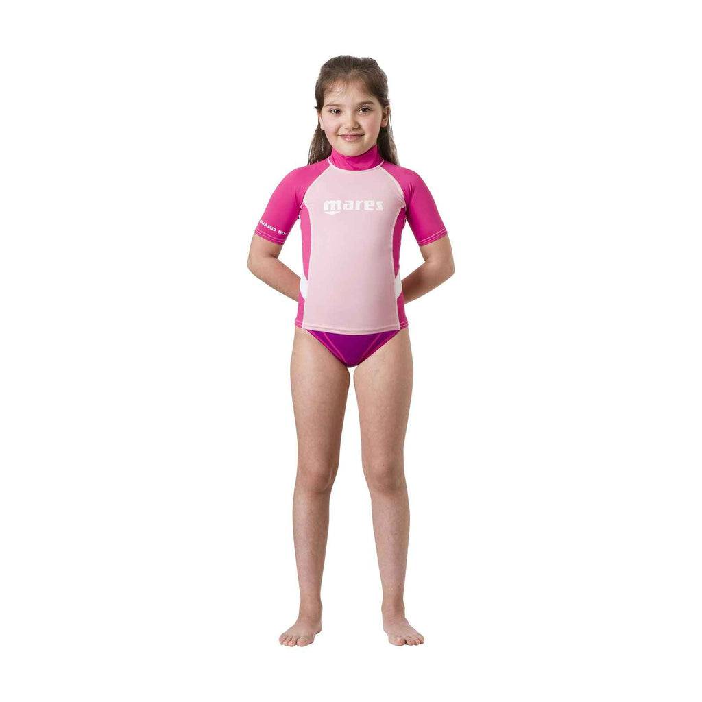 Rash guard bambina manica corta rosa M-10-11 anni Mares 412507MPK