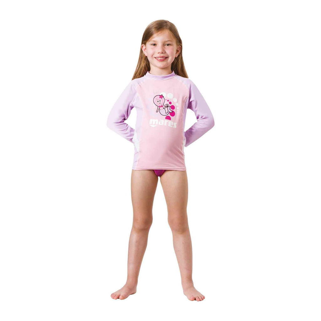 Rash Guard Kids Long Sleeve Pink S Mares 412544S