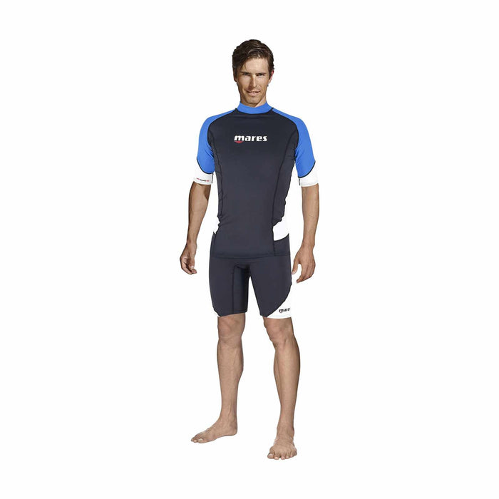 Rash guard uomo manica corta nero-blu XL Mares 412552XL